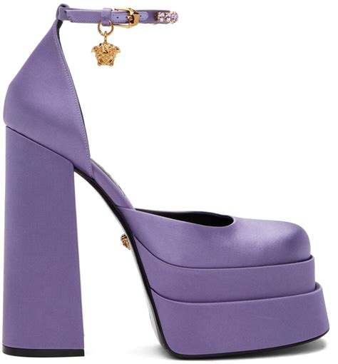 violet versace platform heels|versace platform heel boots.